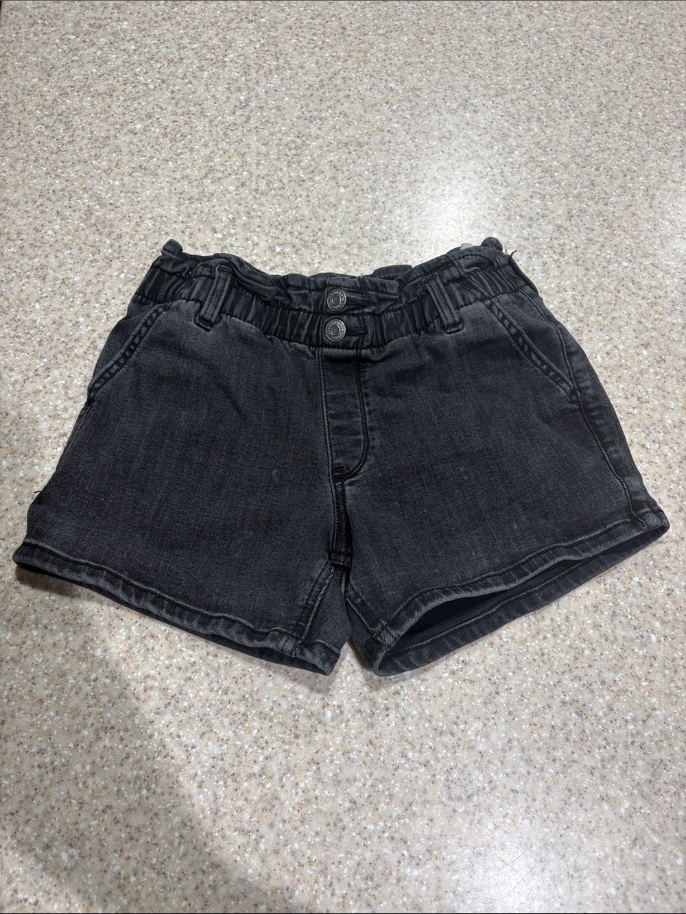 Abercrombie size 11/12 pull on black denim shorts